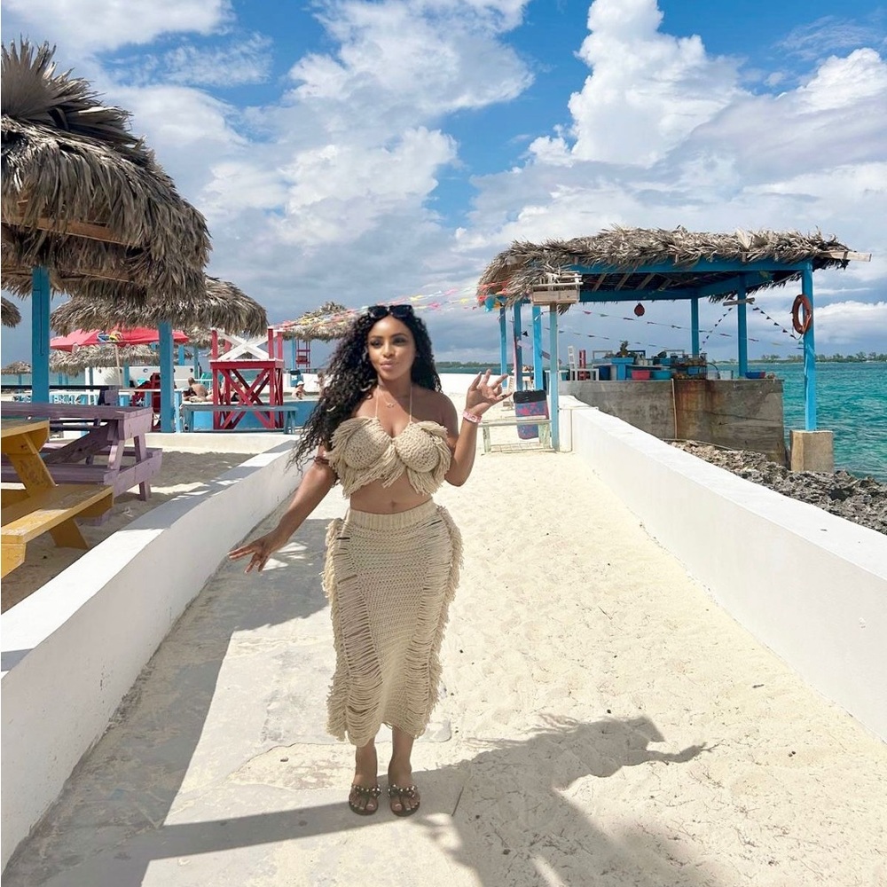 Handmade crochet beach coverup